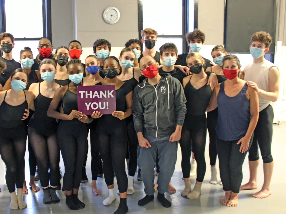 Picture of Mavin Khoo, Akram Khan Company, and students from Chicago Academy for the Arts.