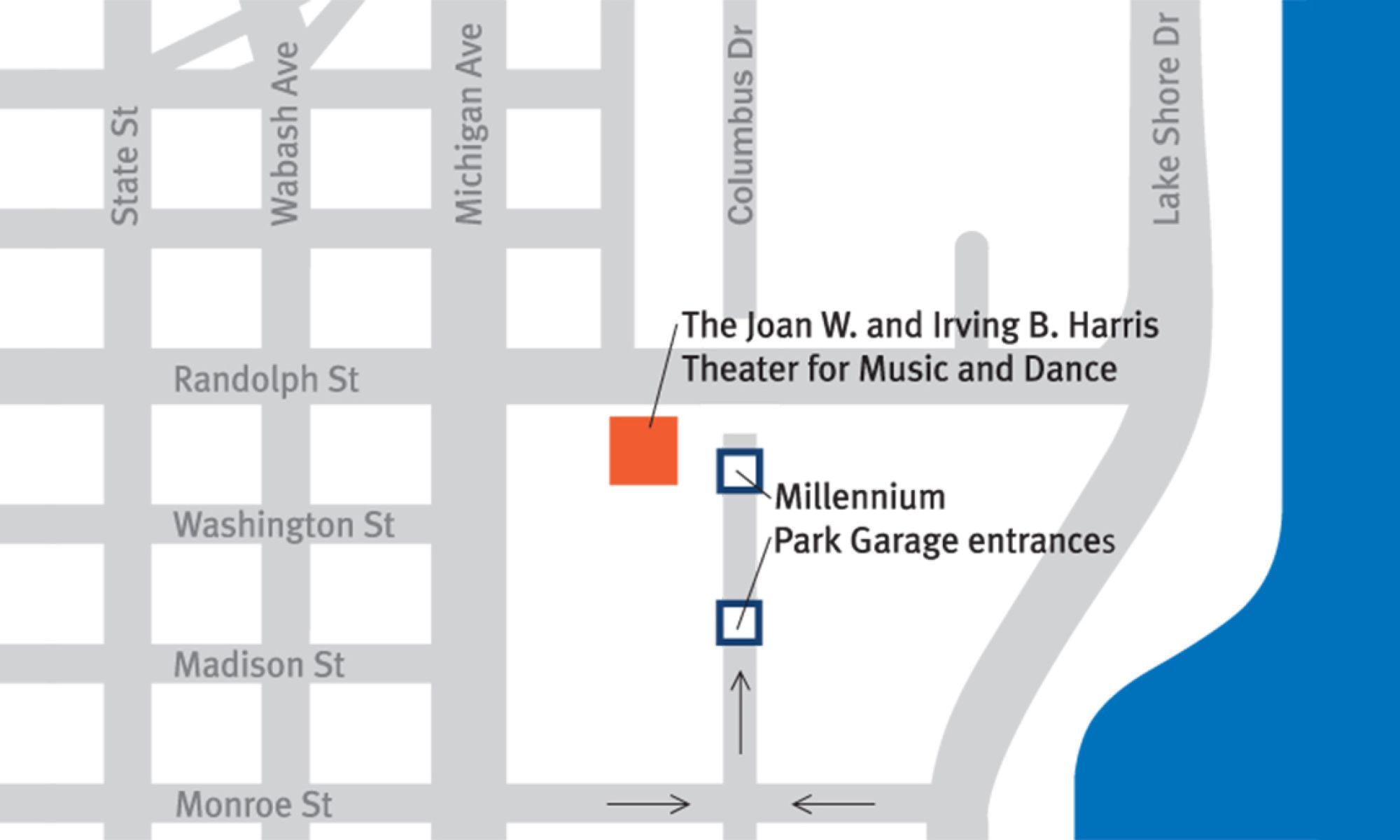 Location, Parking, and Directions | Harris Theater