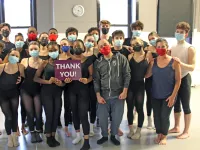 Picture of Mavin Khoo, Akram Khan Company, and students from Chicago Academy for the Arts.